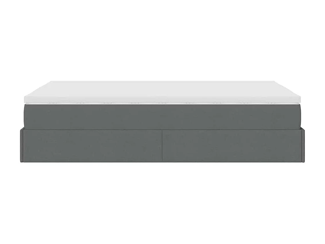 Ottoman bed met matras 120x200cm stof donkergrijs