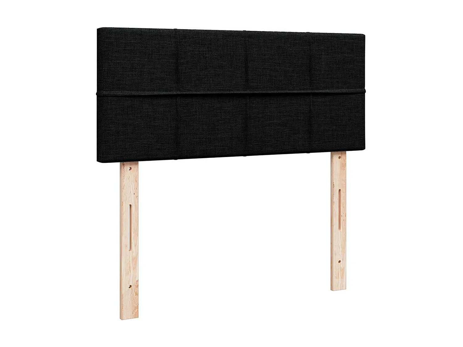 Lit ottoman avec matelas noir 120x190 cm tissu