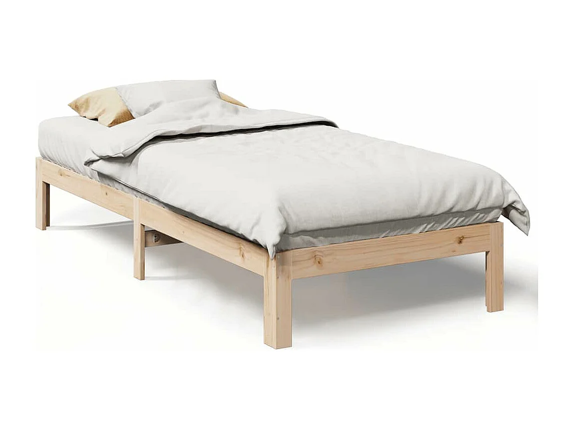 Cadre de lit sans matelas 80x200 cm bois massif de pin