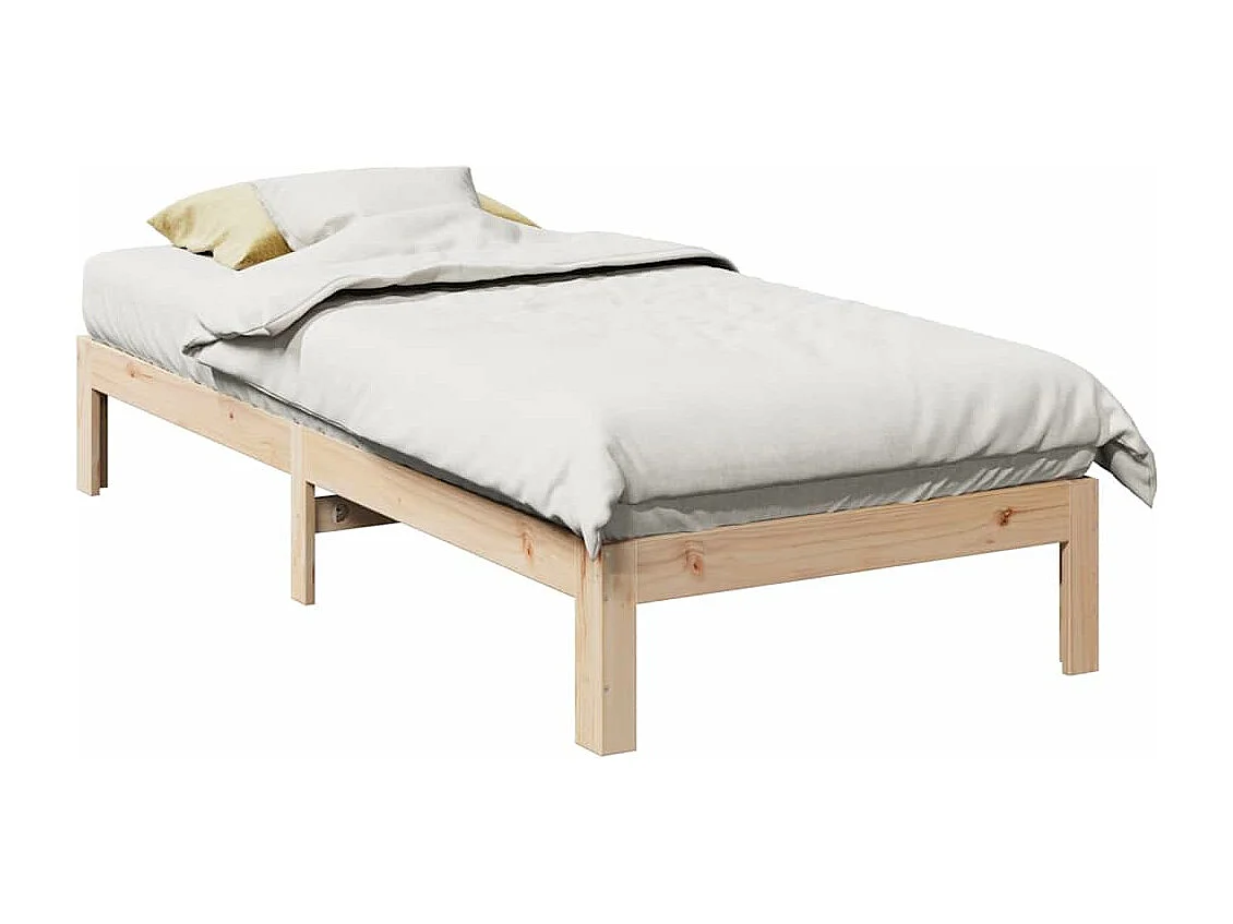 Cadre de lit sans matelas 80x200 cm bois massif de pin