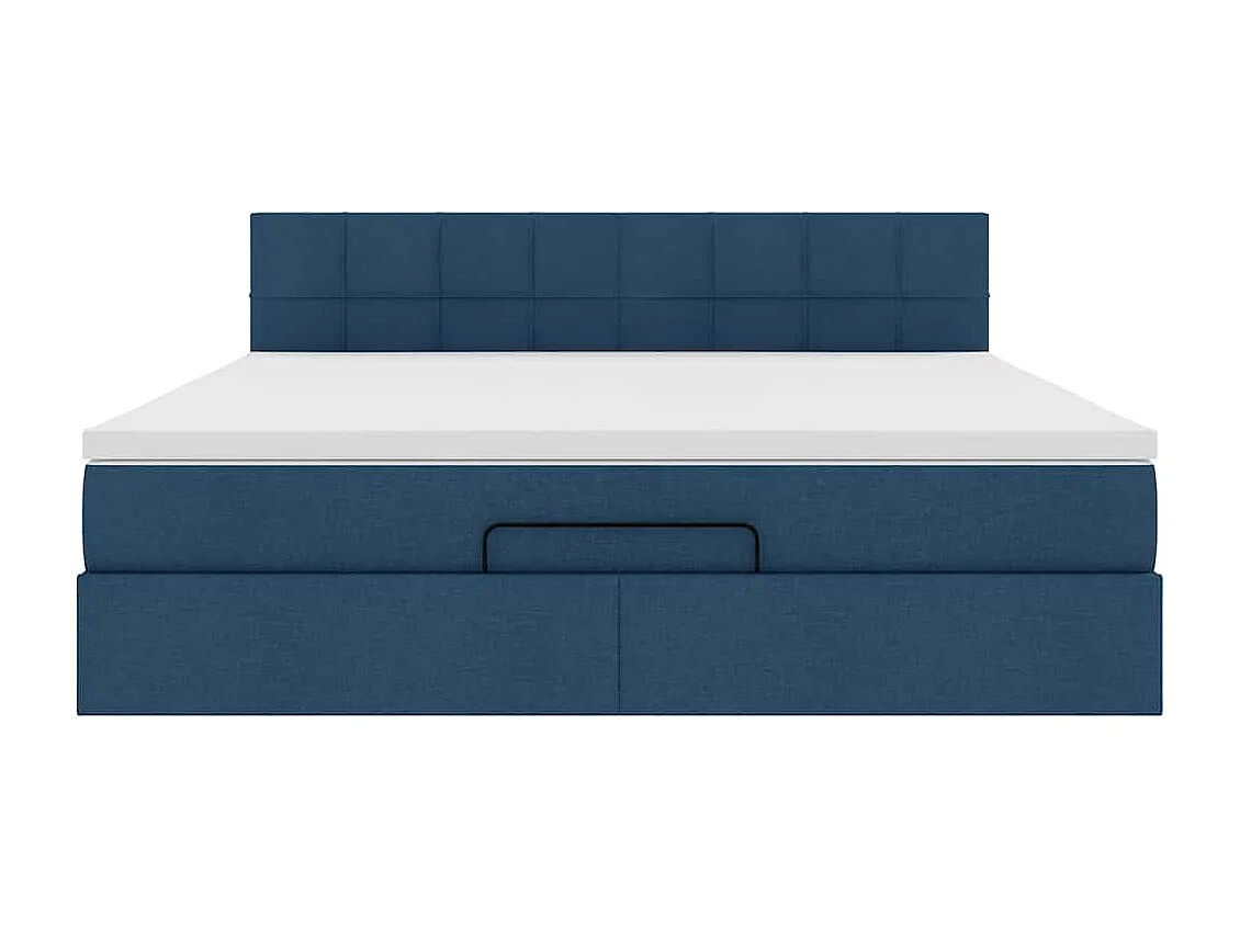 Ottoman bed met matras 160x200cm stof blauw