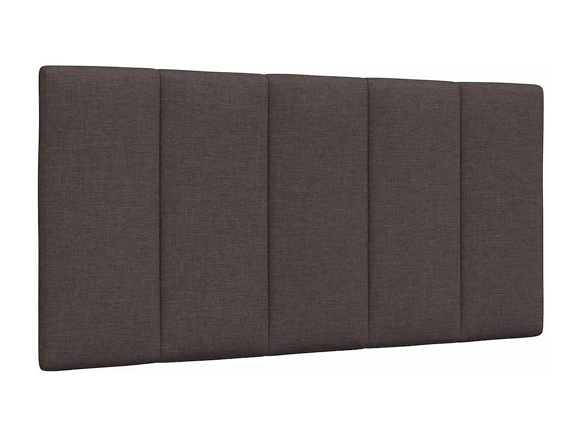 Cadre de lit sans matelas marron foncé 100x200 cm tissu