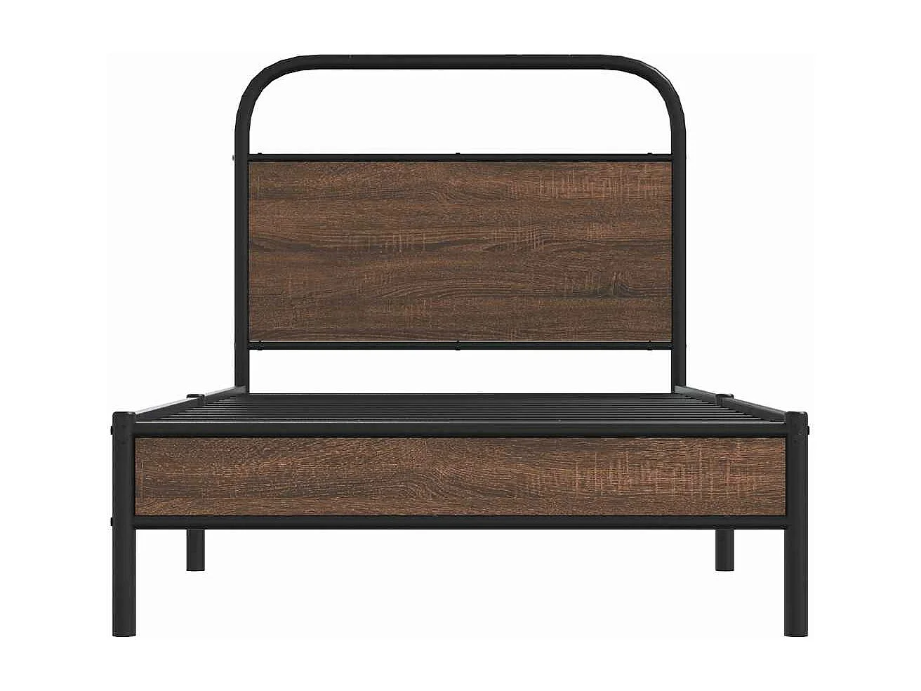 Estructura de cama sin colchón 100x190 cm madera marrón roble