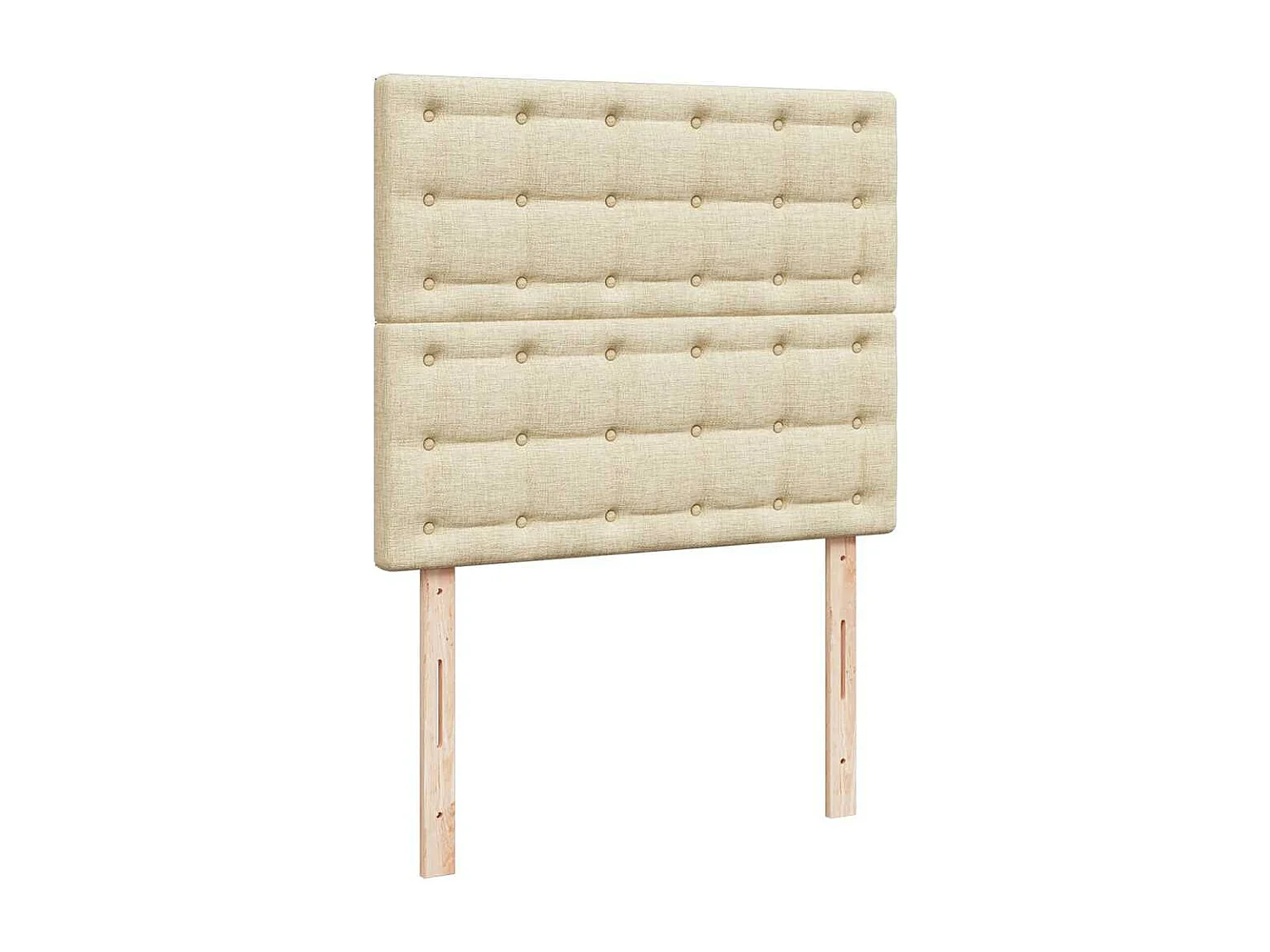 Cadre de lit ottoman avec matelas crème 120x200cm tissu