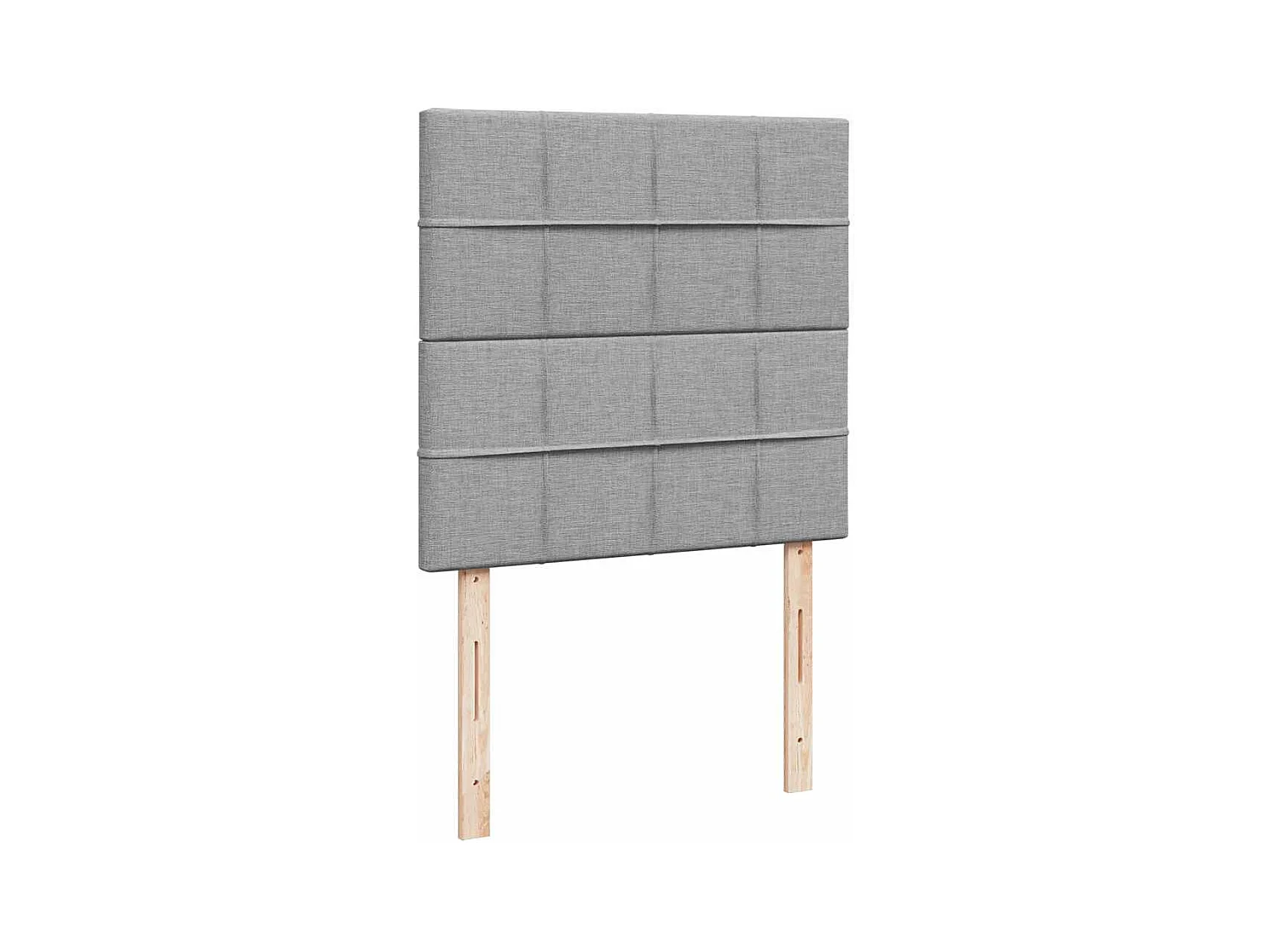 Bed poef met matras en LED's 90x200 cm stof lichtgrijs
