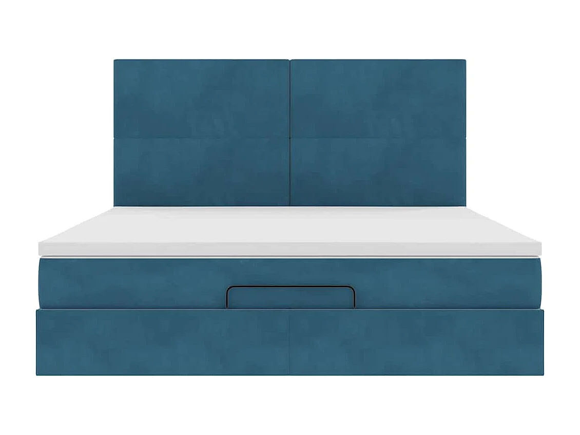 Ottoman bed met matrassen en LED's 160x200cm fluweel