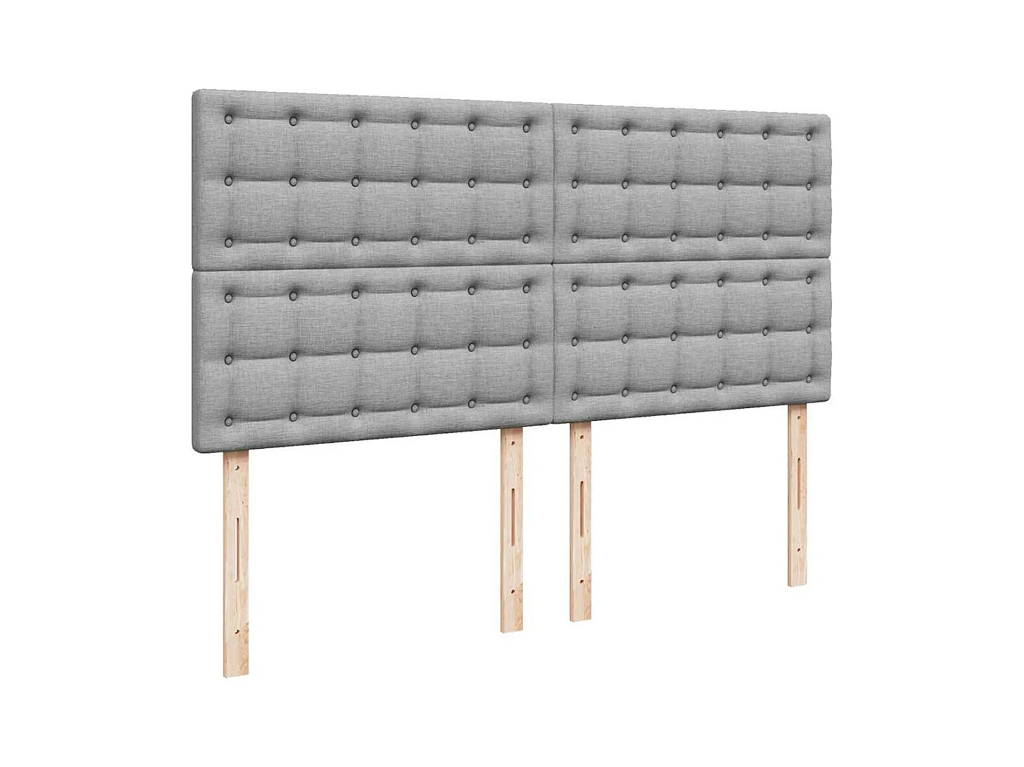 Cadre de lit ottoman et matelas gris clair 180x200 cm tissu