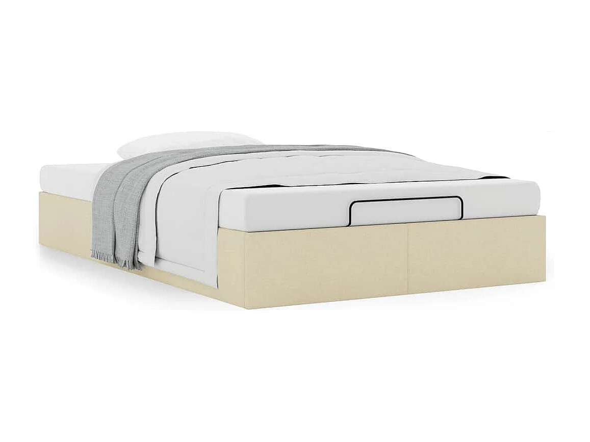 Estrutura cama otomana sem colchão 120x200 cm tecido cor creme