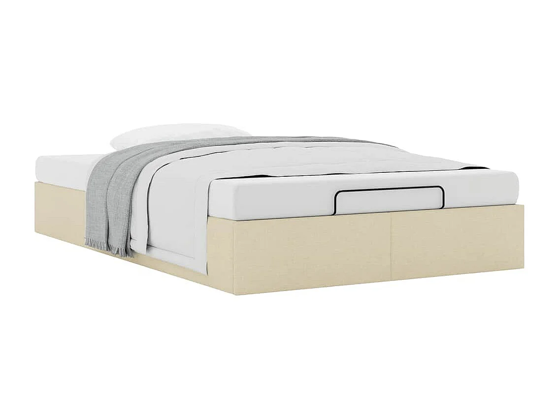 Estrutura cama otomana sem colchão 120x200 cm tecido cor creme