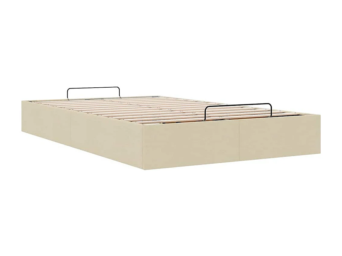 Estrutura cama otomana sem colchão 120x200 cm tecido cor creme