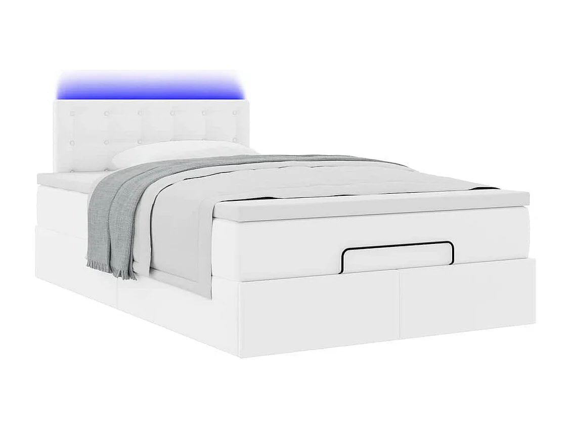 Estructura cama otomana colchón blanco puro 120x190cm