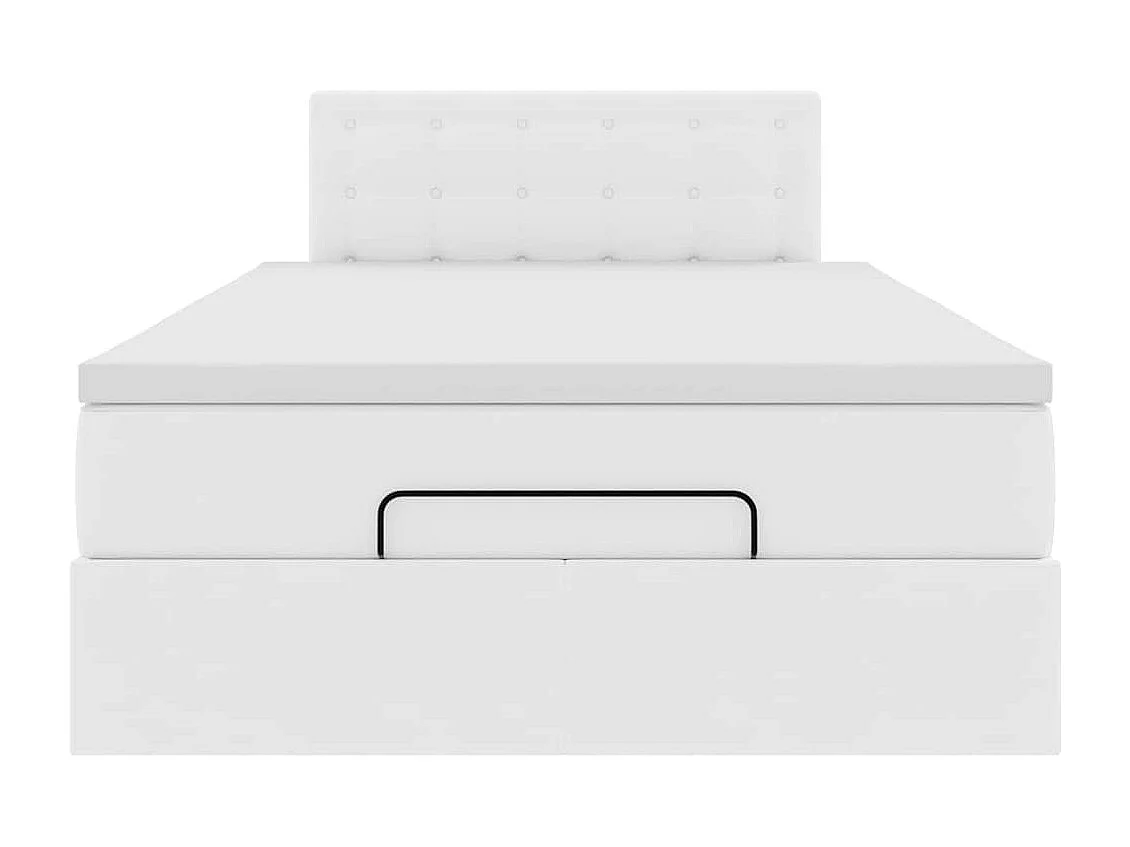 Estructura cama otomana colchón blanco puro 120x190cm