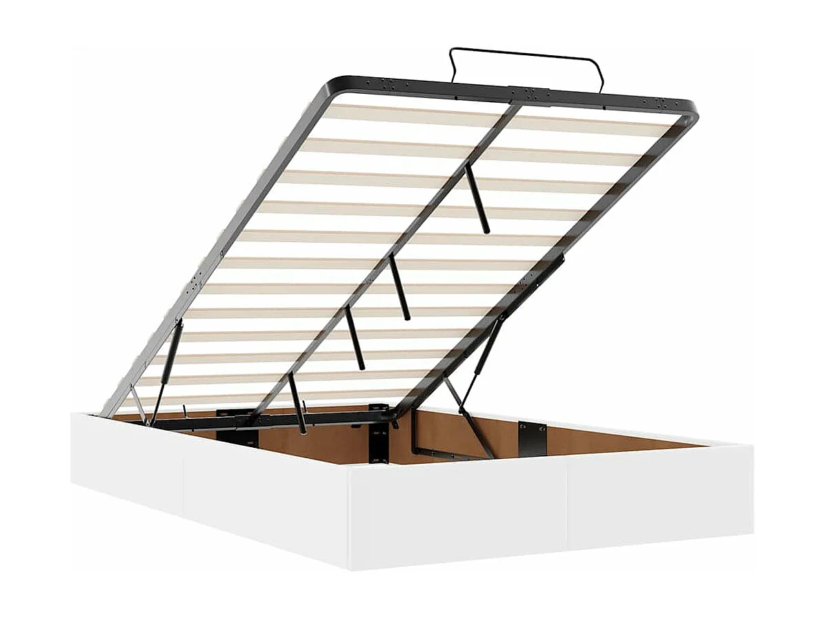 Estructura cama otomana colchón blanco puro 120x190cm