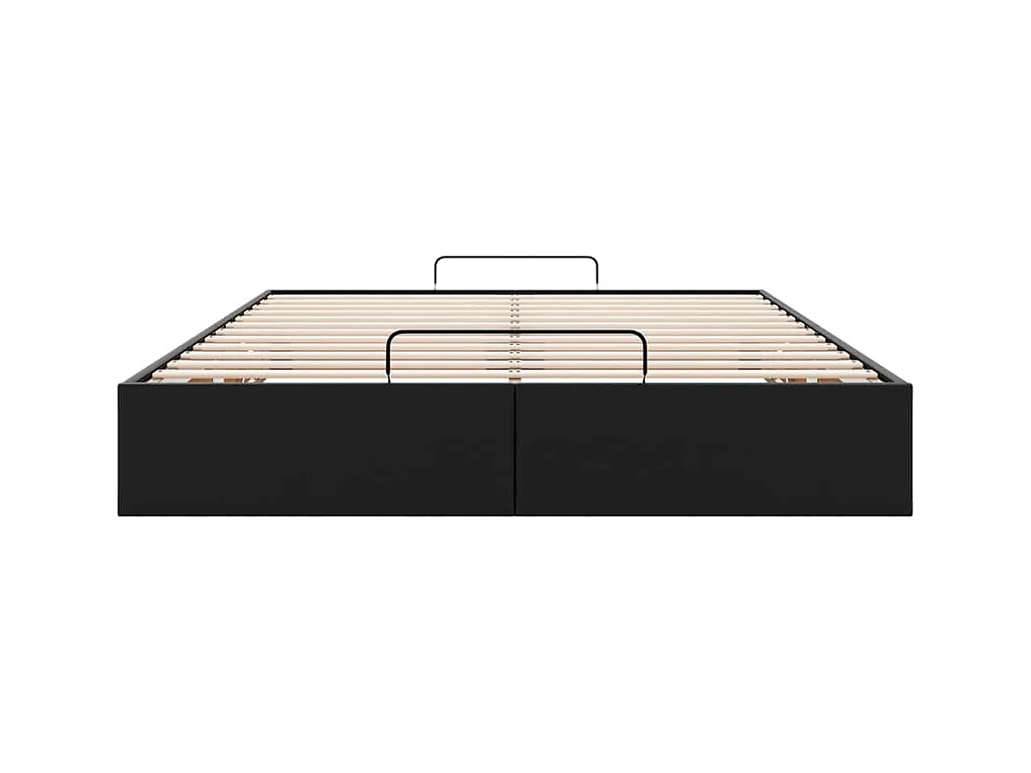 Estructura de cama otomana sin colchón negro 140x190 cm