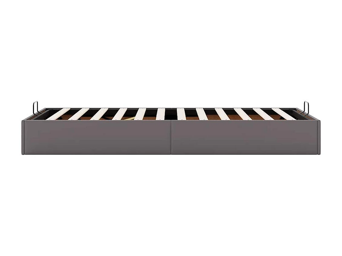 Estructura de cama otomana sin colchón gris 100x200 cm