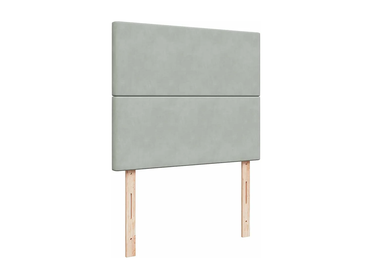 Cadre de lit ottoman et matelas gris clair 120x200 cm velours