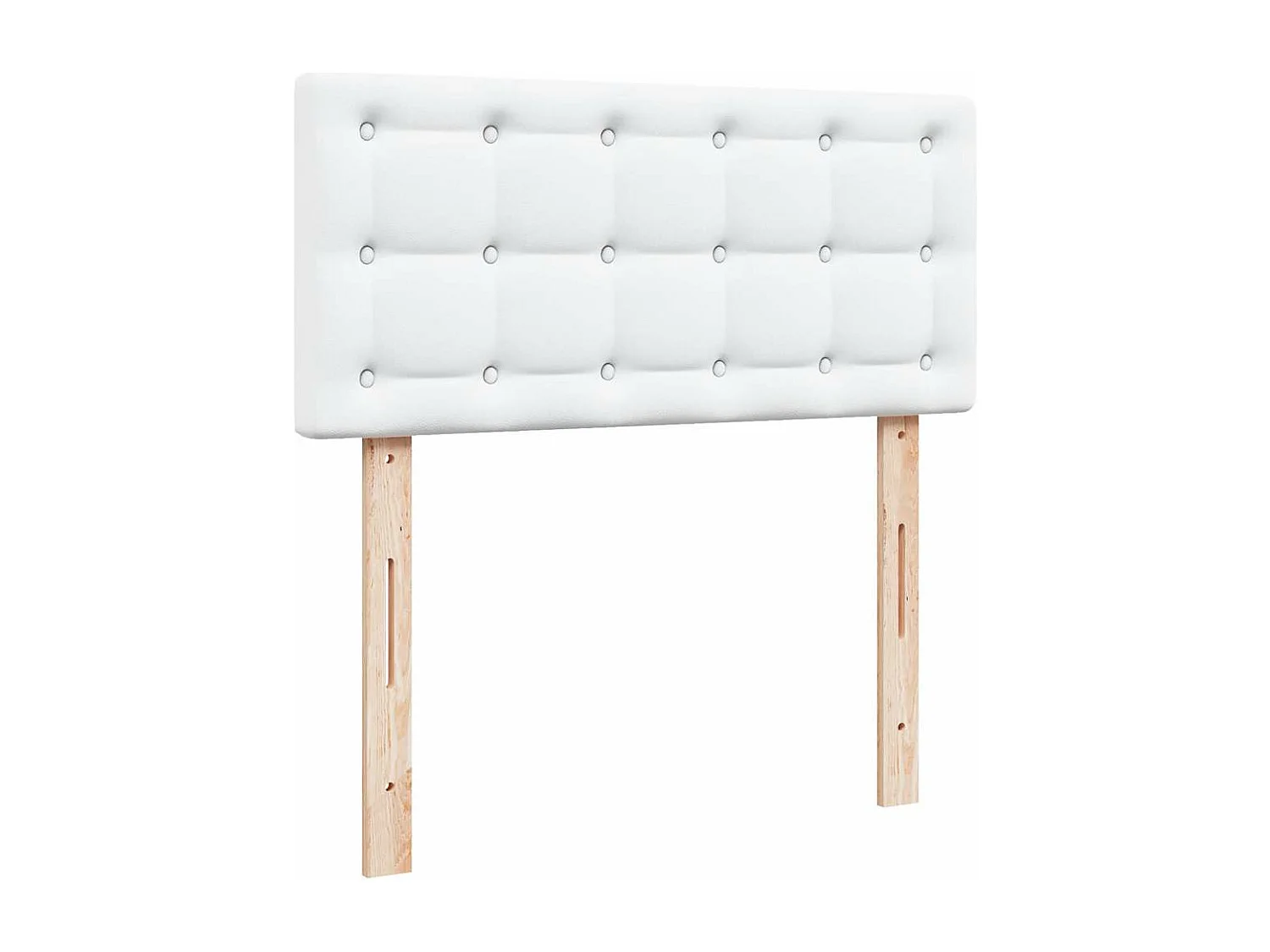 Estructura cama otomana colchón cuero sintético blanco 80x200cm