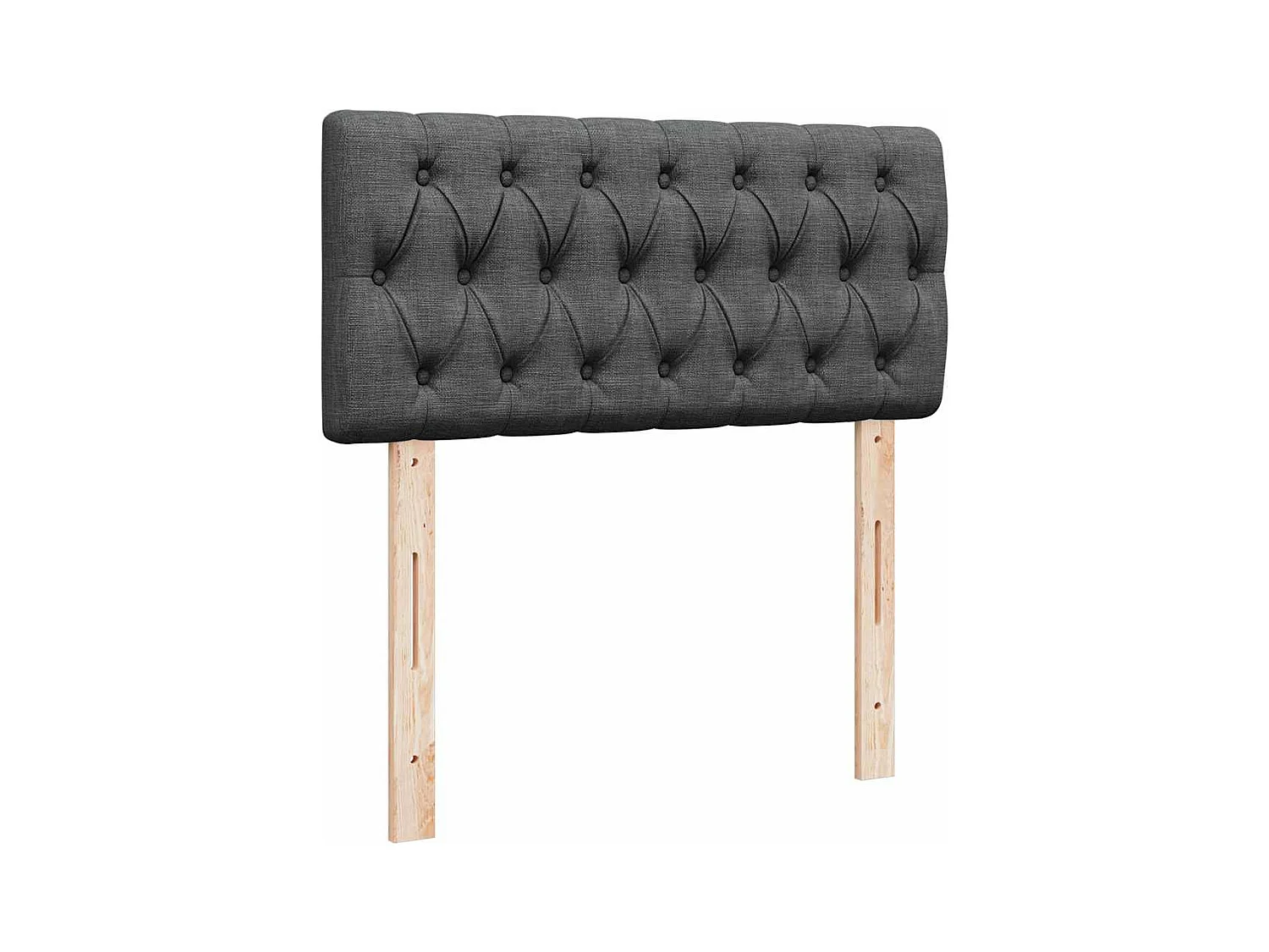 Cadre de lit ottoman avec matelas gris foncé 180x200cm tissu