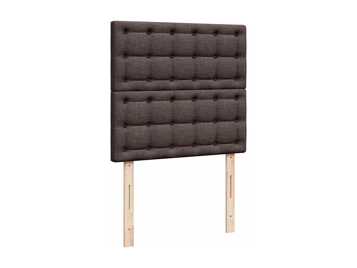 Bed poef met matras en LED's 90x200 cm stof donkerbruin