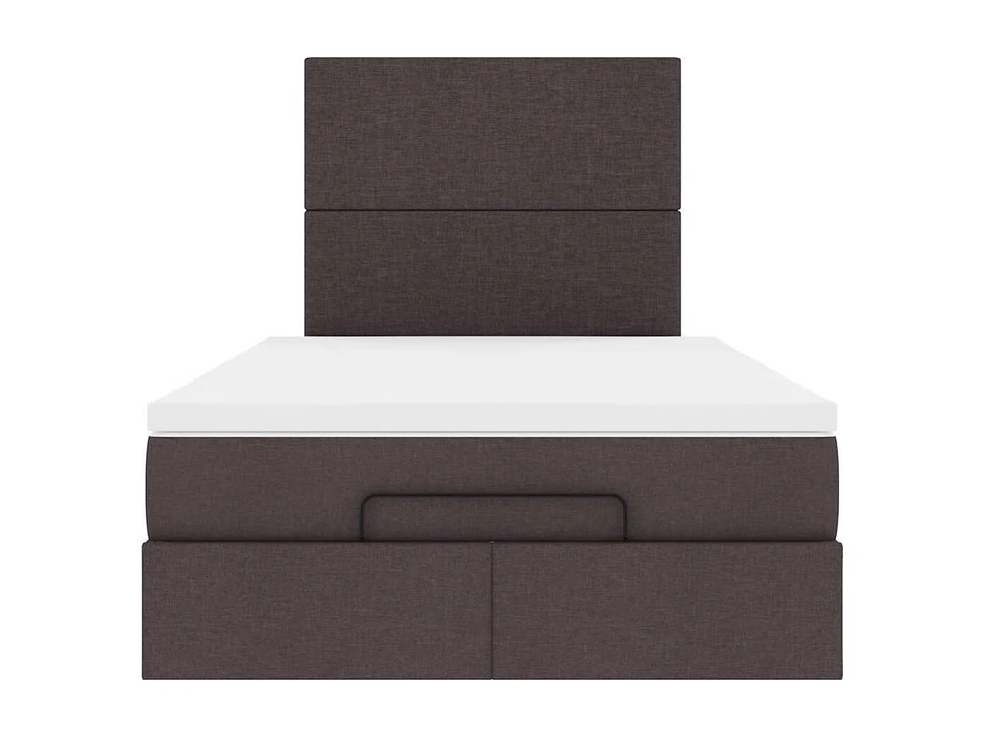 Ottoman bed met matras en LED's 120x190 cm stof donkerbruin