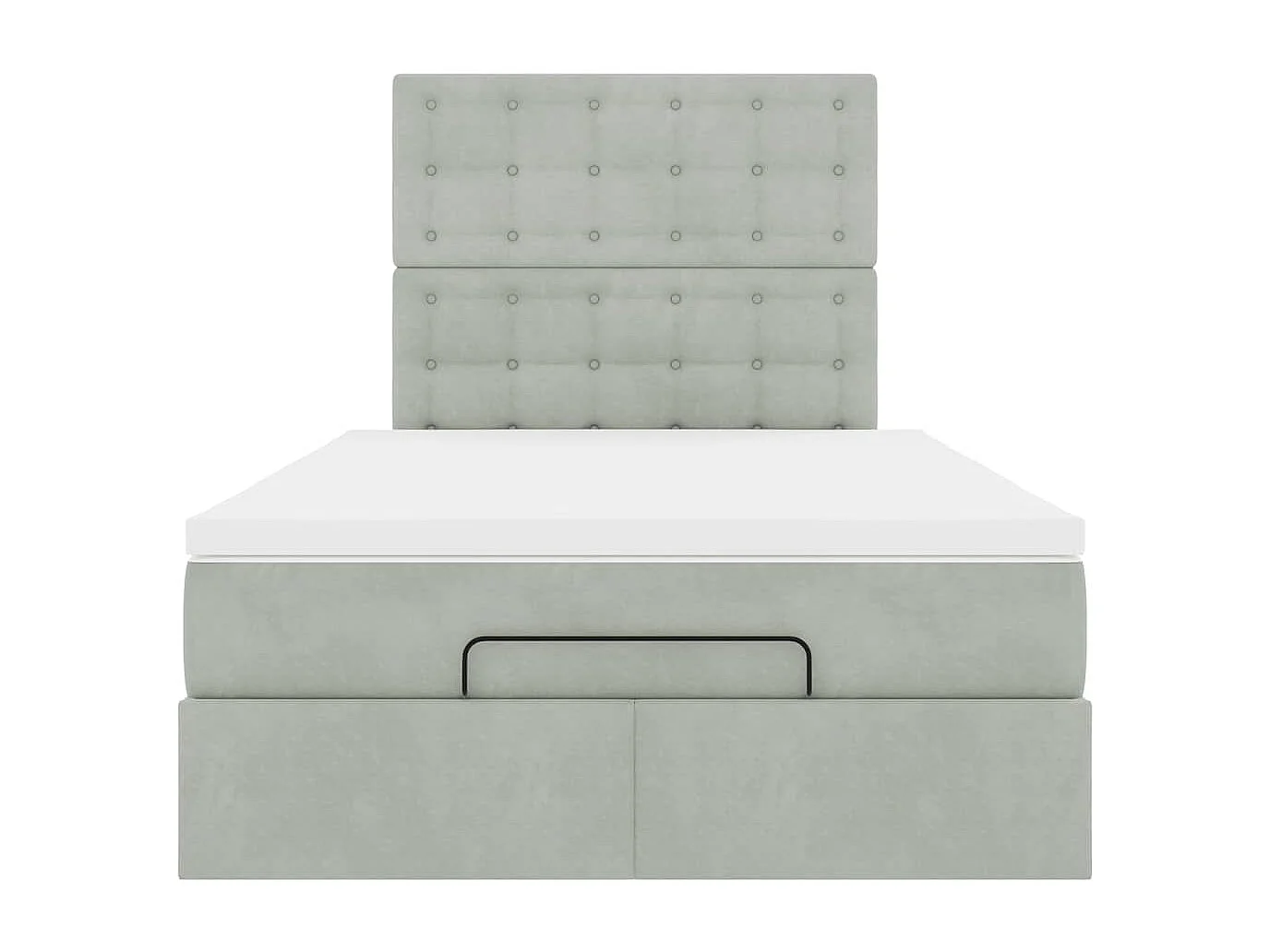 Estructura cama otomana colchones gris claro 120x200cm