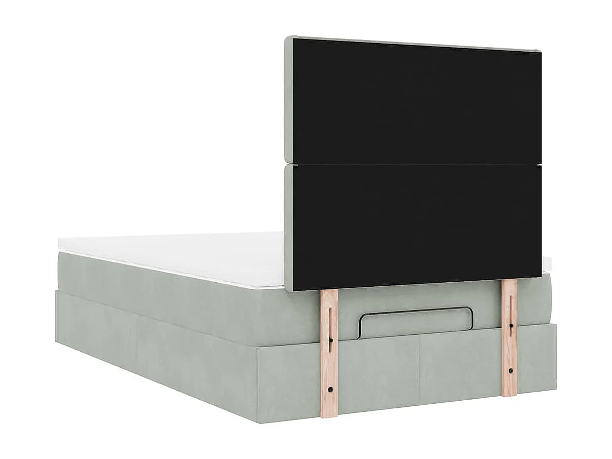 Estructura cama otomana colchones gris claro 120x200cm