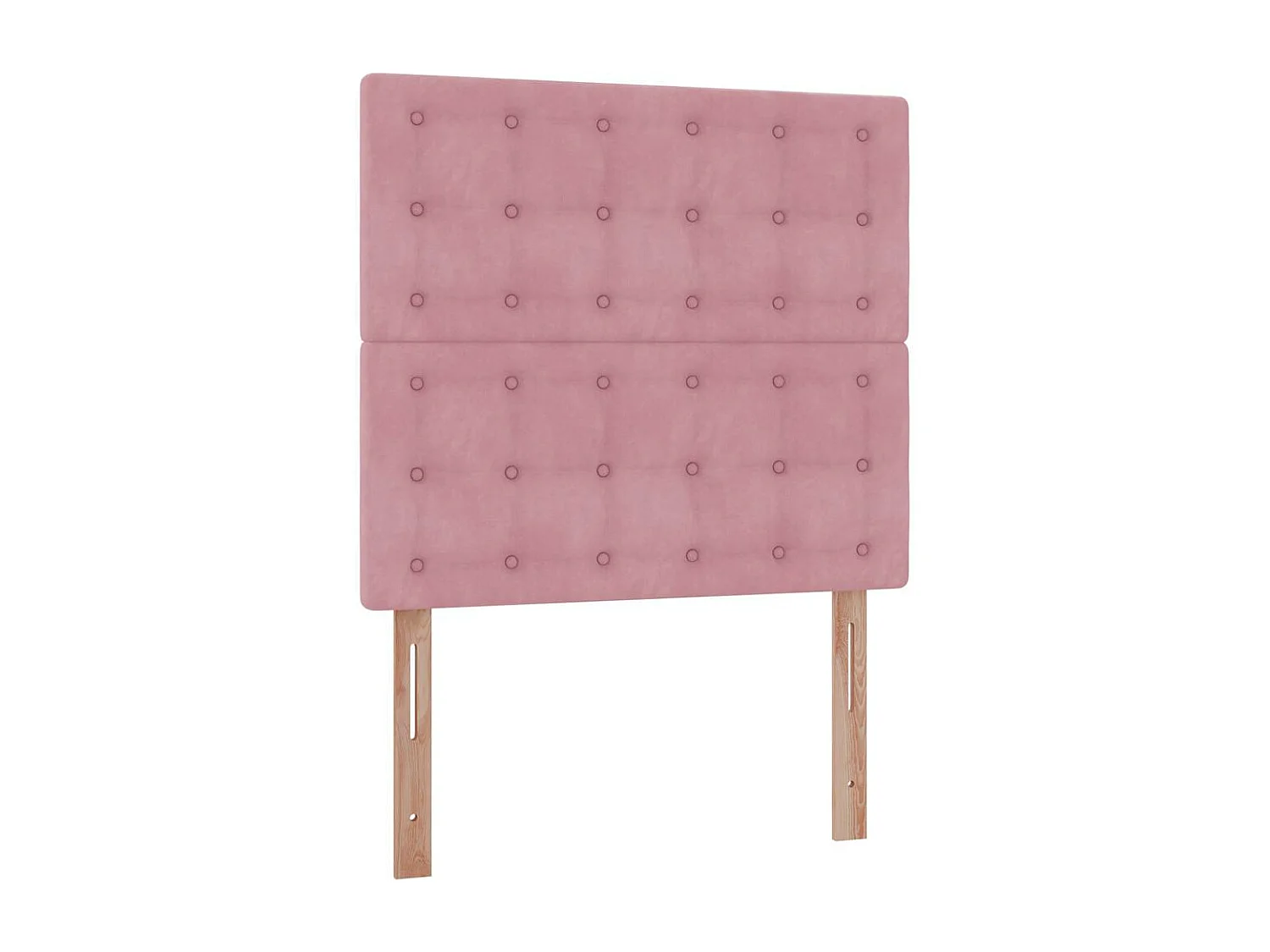 Cadre de lit ottoman avec matelas rose 100x200 cm velours