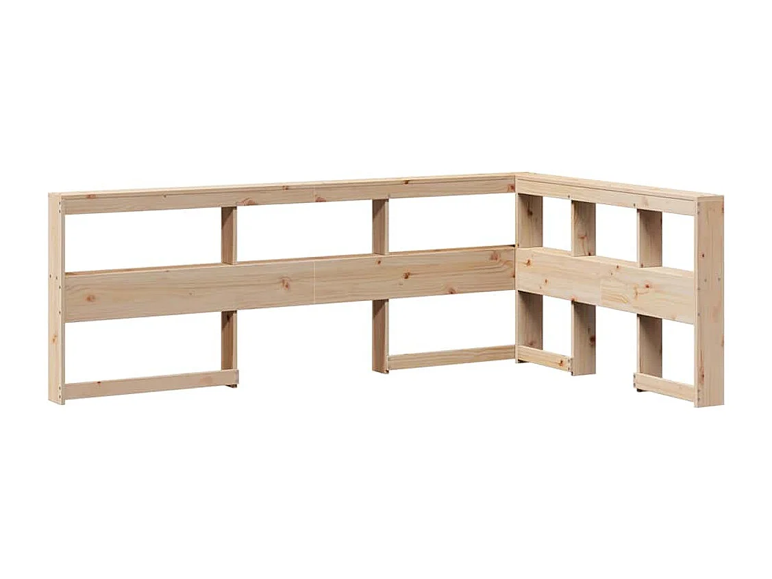 Lit bibliothèque sans matelas 140x190 cm bois de pin massif