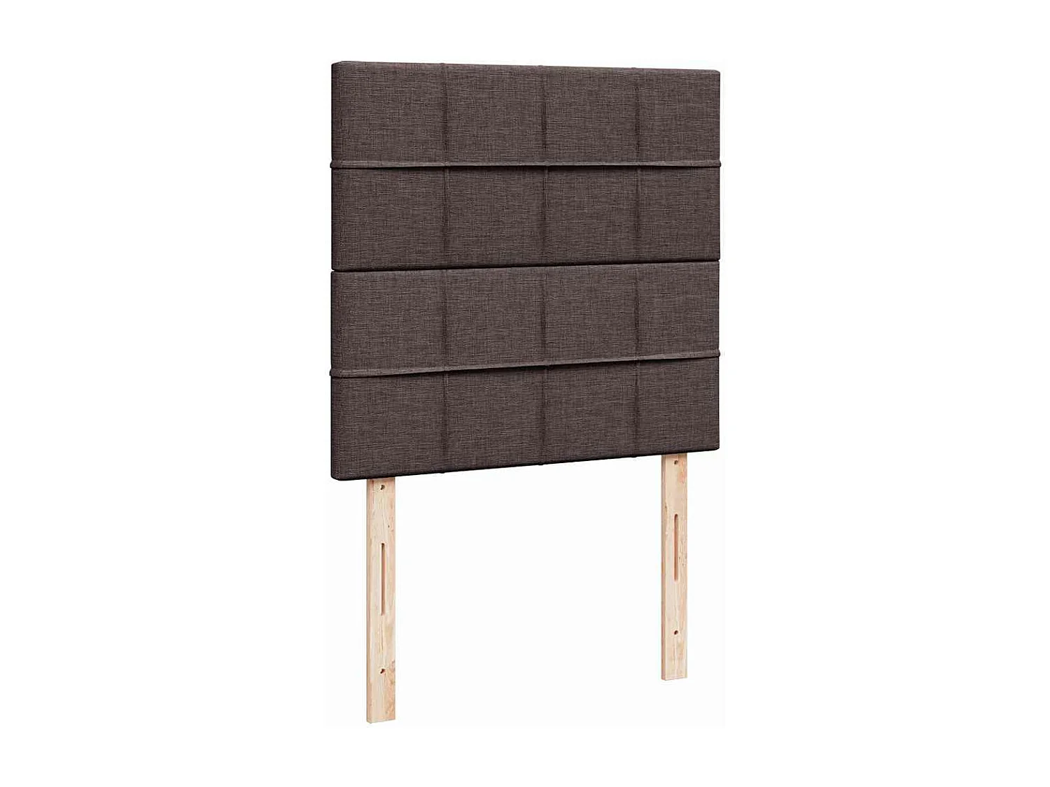 Cadre de lit ottoman avec matelas marron foncé 100x200 cm tissu