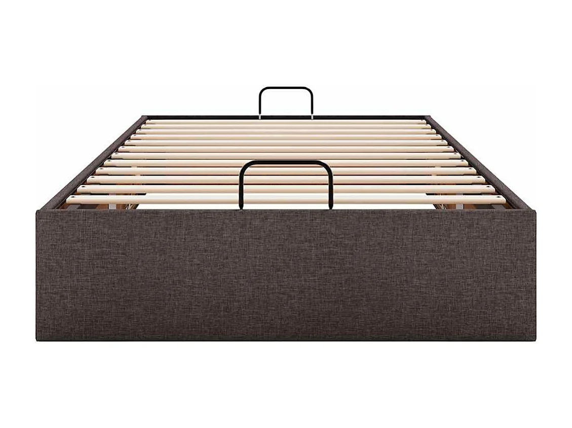 Estrutura de cama otomana sem colchão 90x200 cm castanho escuro