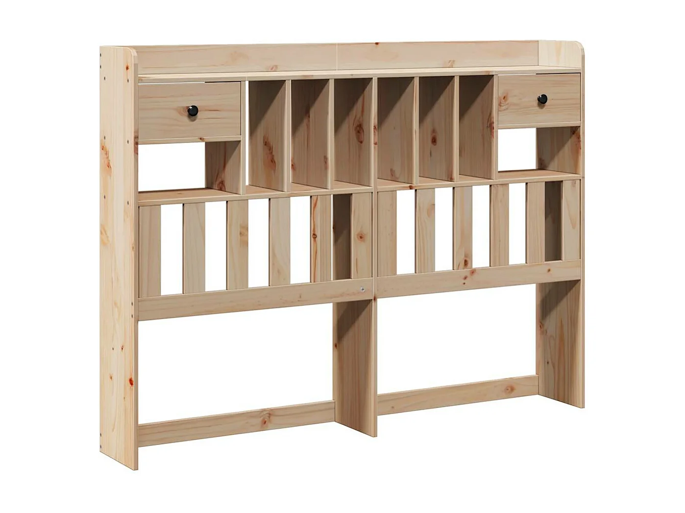 Bed met boekenkastukkenzonder matras massief grenenhout 150x200 cm