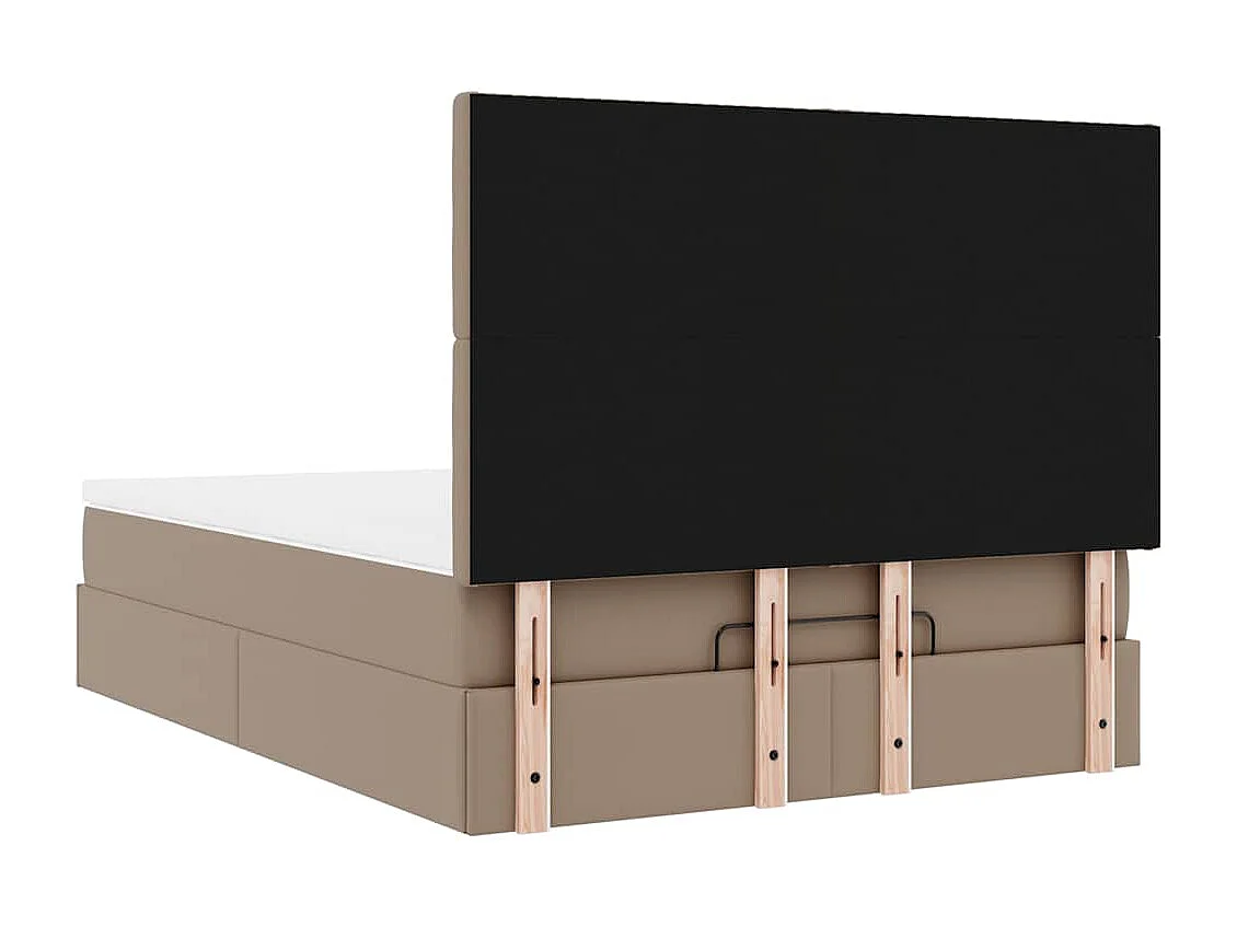 Estrutura de cama otomana com colchão cappucino 140x200 cm