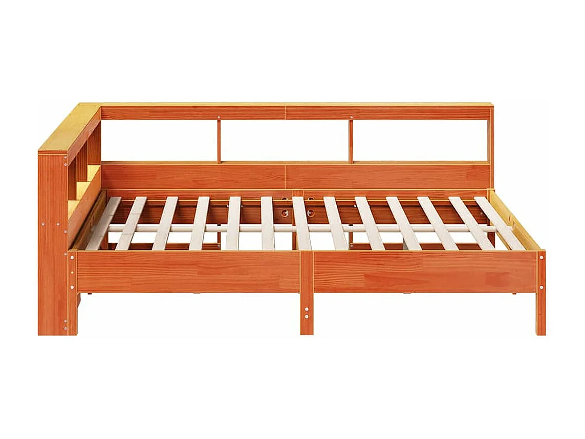 Cama com estante sem colchão 140x190 cm pinho maciço