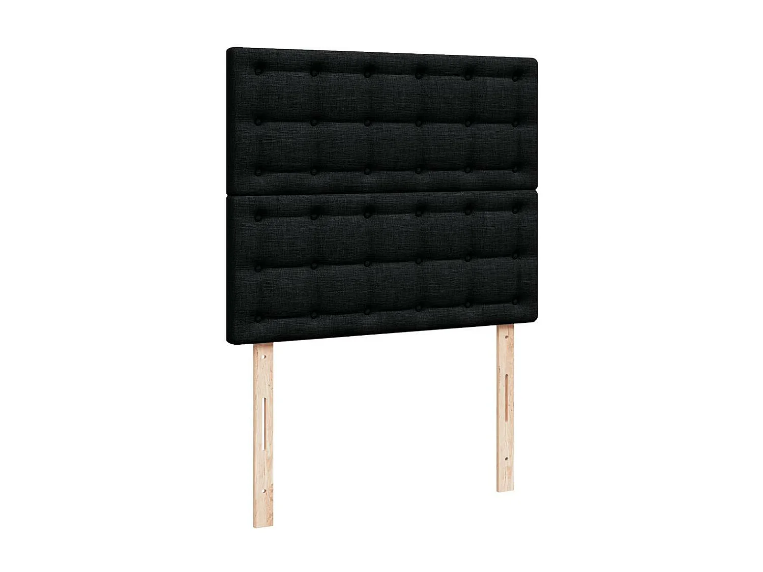 Cadre de lit ottoman avec matelas noir 120x190 cm tissu