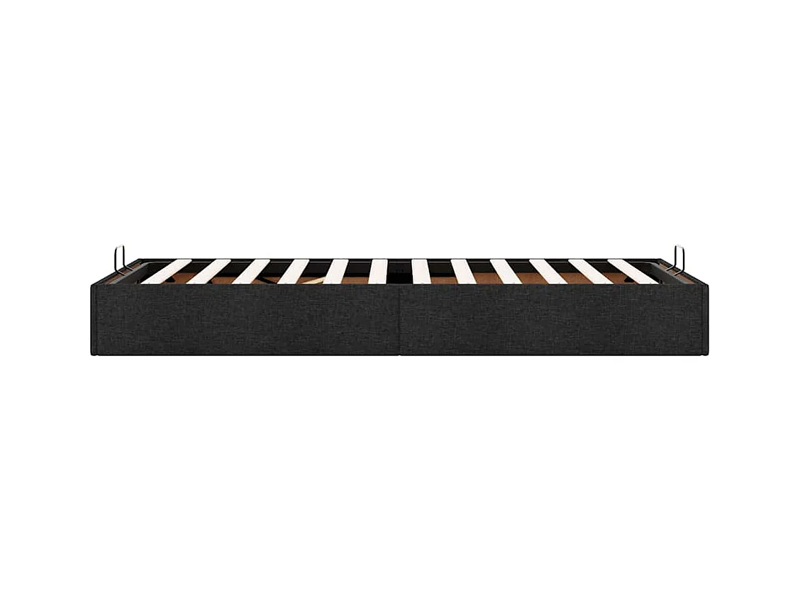 Cadre de lit ottoman sans matelas noir 90x190 cm tissu