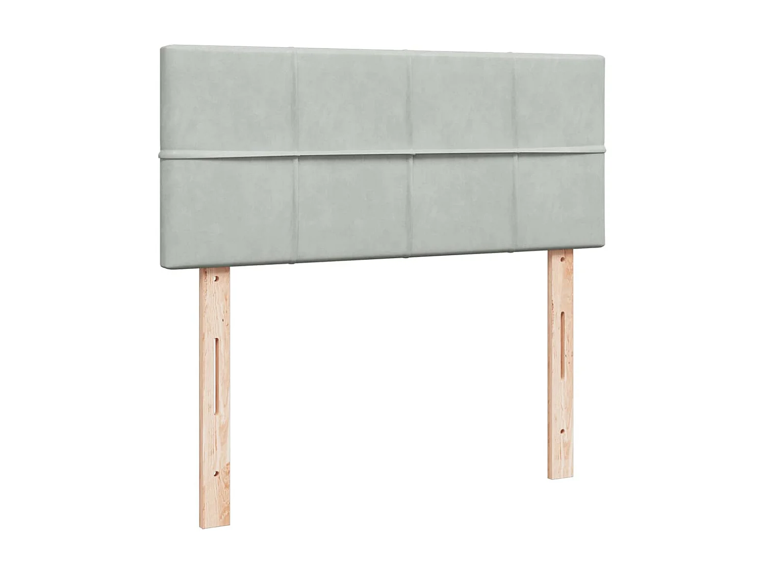 Ottoman bed met matras en LED's 120x200 cm fluweel lichtgrijs