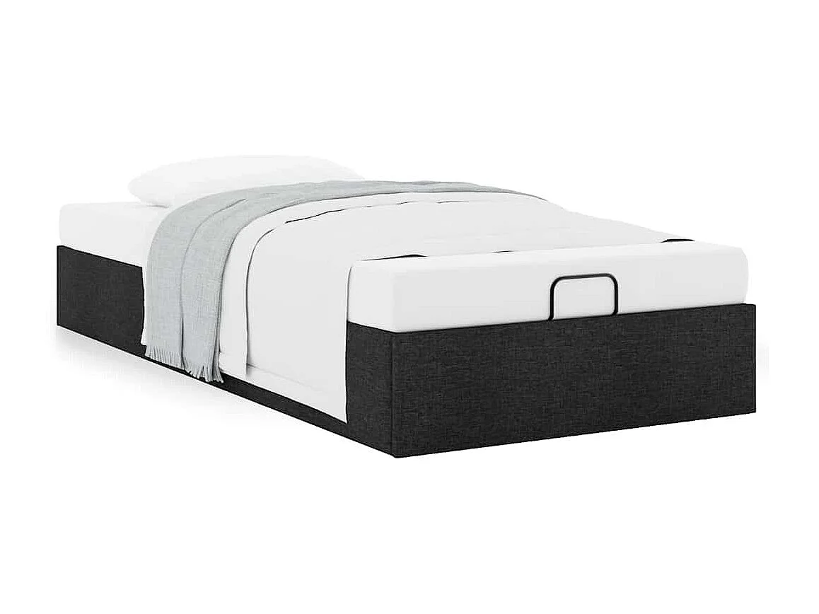 Bedframe zonder matras 100x200 cm stof zwart