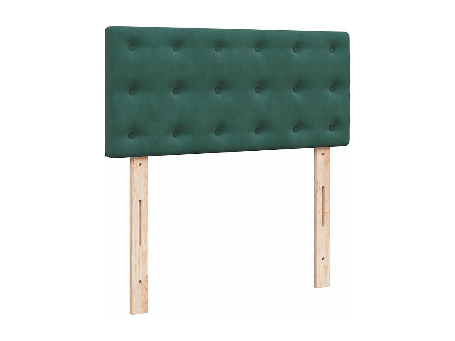 Cadre de lit ottoman avec matelas vert foncé 90x200 cm velours