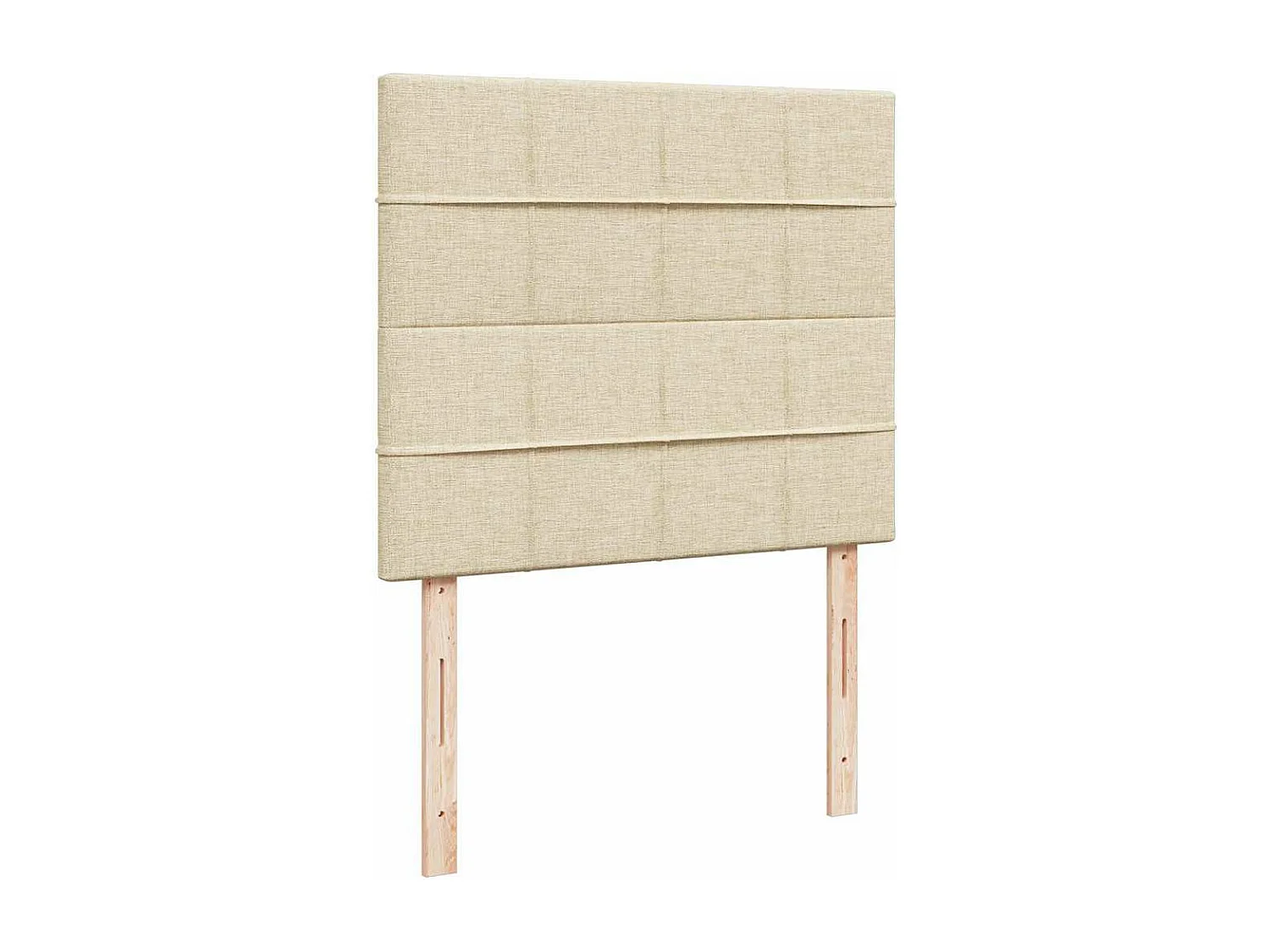 Cadre de lit ottoman avec matelas crème 120x200cm tissu