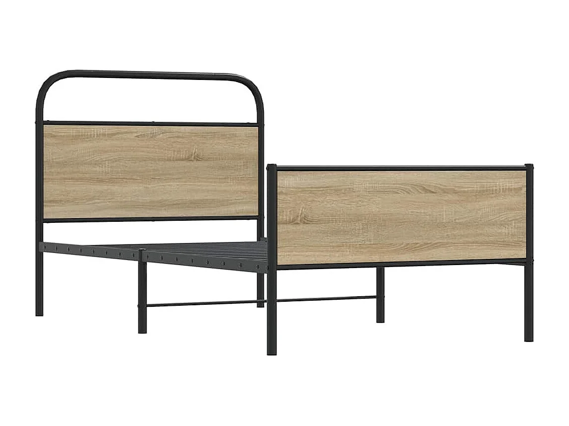 Estructura de cama sin colchón 90x190 cm madera roble Sonoma