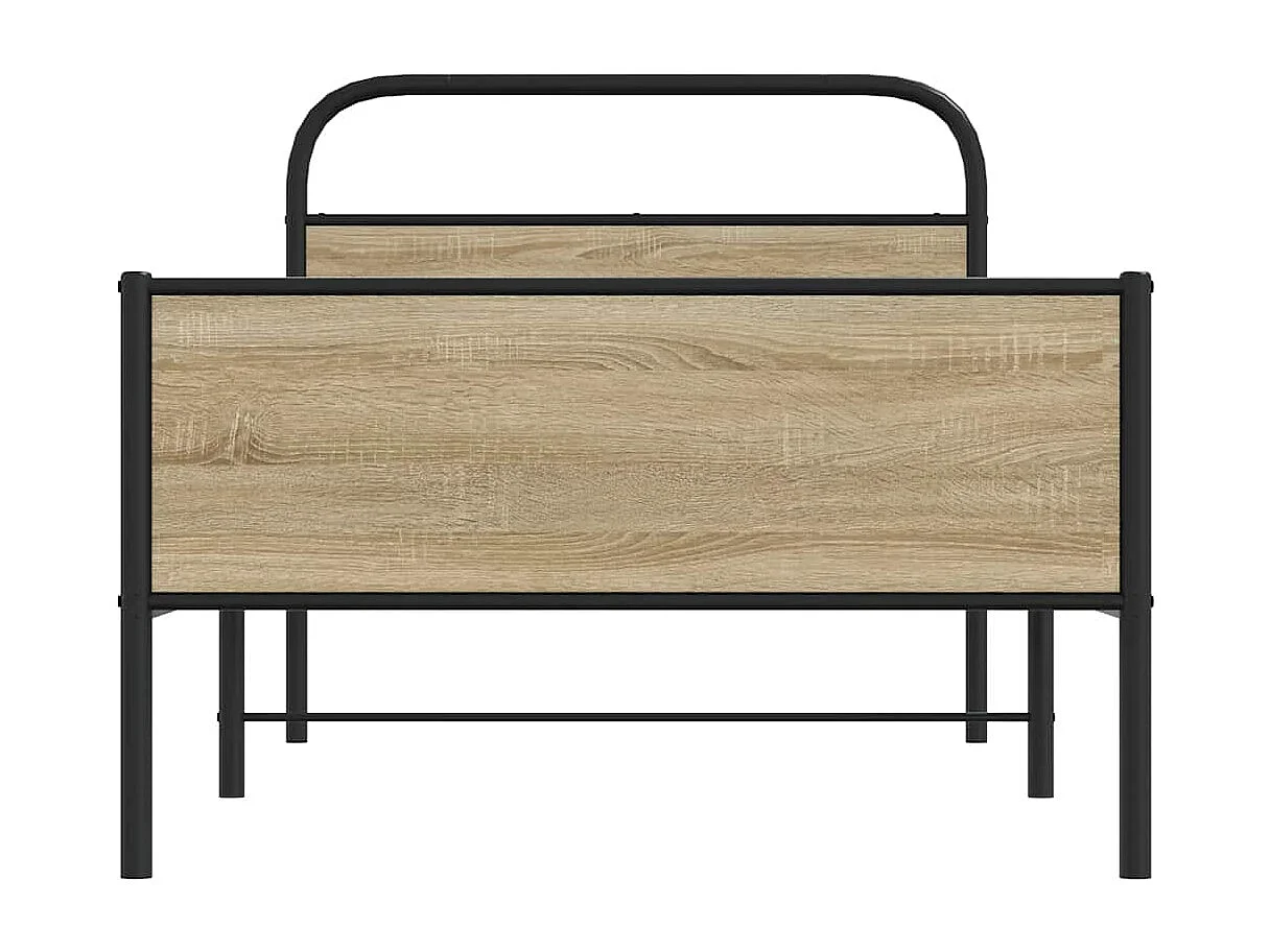 Cadre de lit sans matelas 90x190cm chêne sonoma bois ingénierie