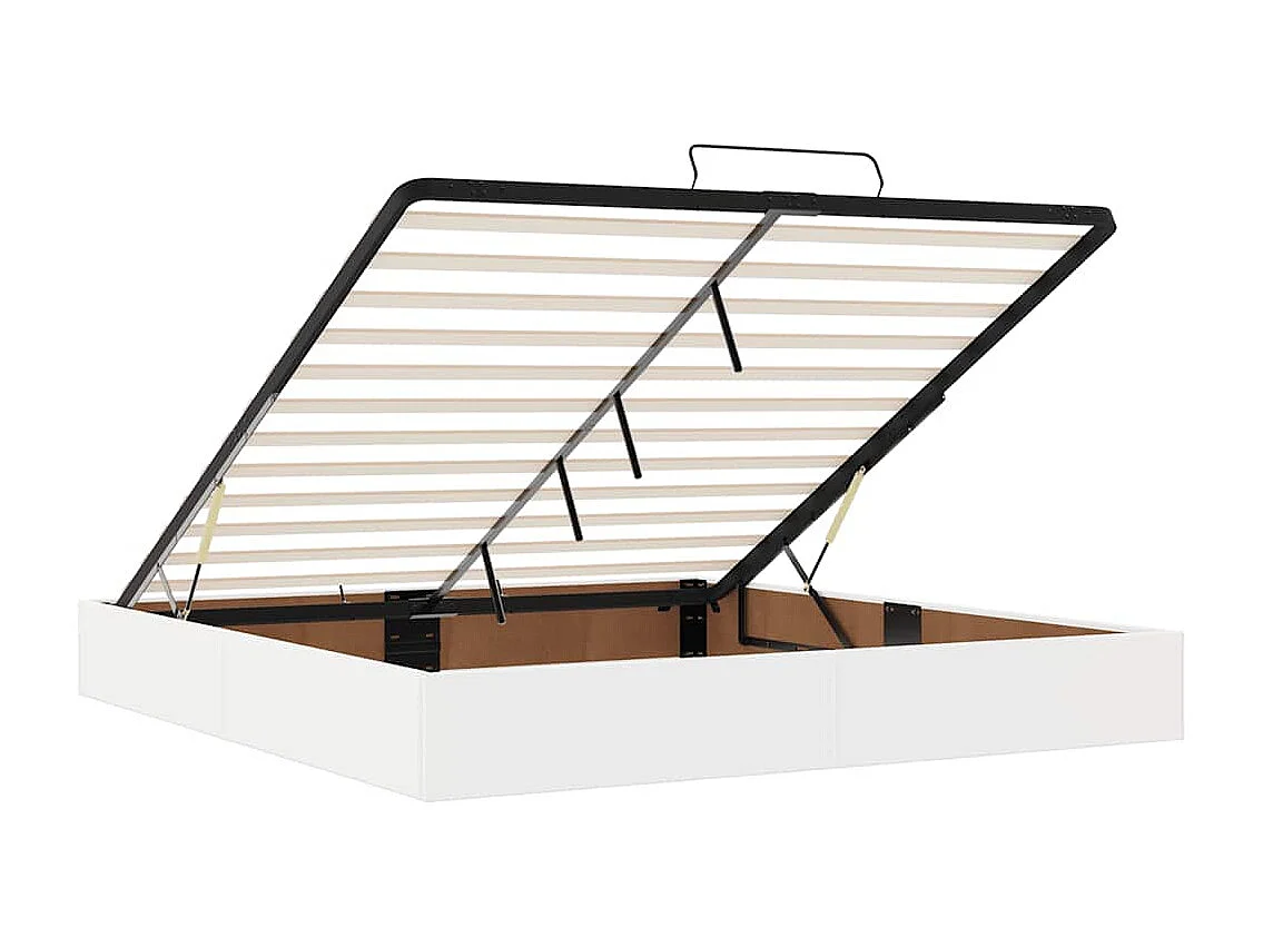 Estructura cama otomana colchón blanco puro 180x200cm