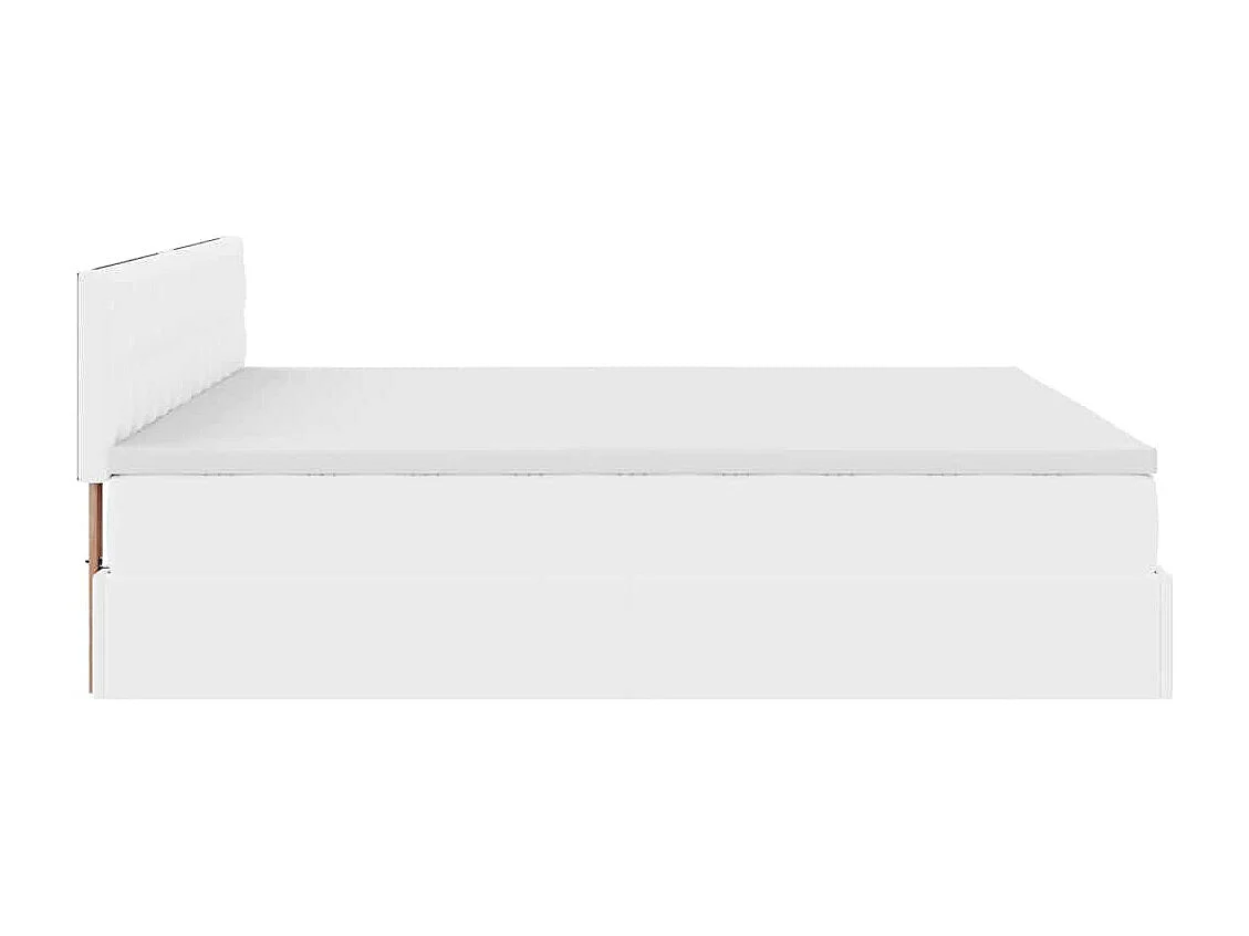 Estrutura de cama otomana com colchão 180x200 cm branco puro