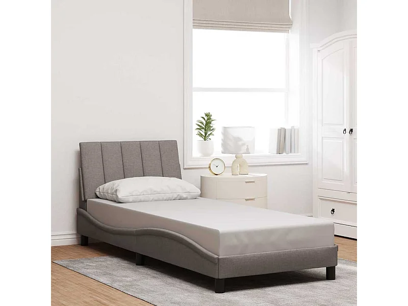 Bedframe zonder matras "Hanko" 90x200 cm stof taupe