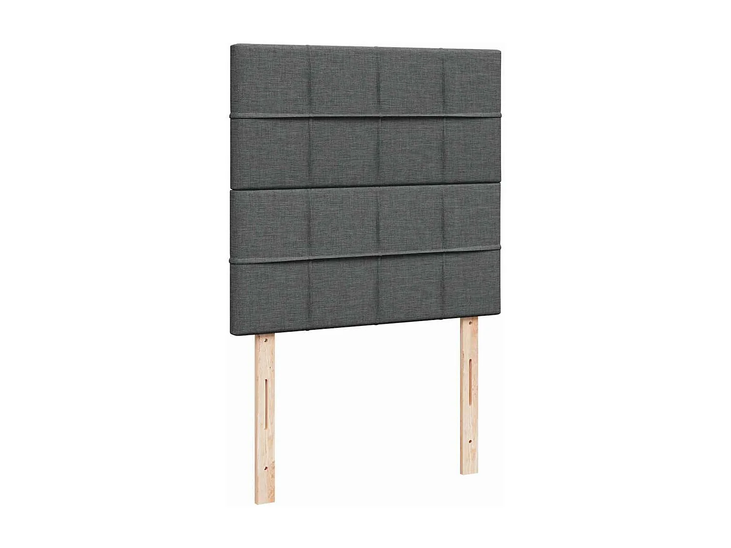 Cadre de lit ottoman avec matelas gris foncé 100x200 cm tissu