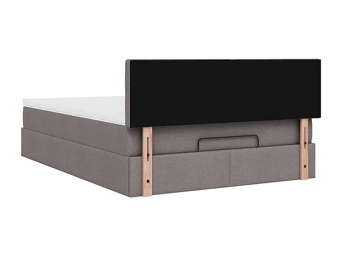 Bed met matras 140x200 cm stof taupe