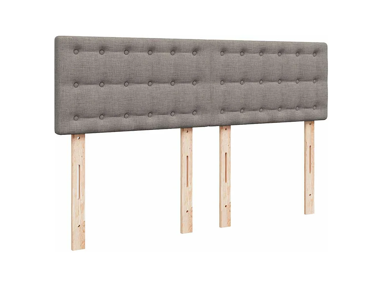 Estrutura de cama otomana com colchão tecido cinzento 140x200cm