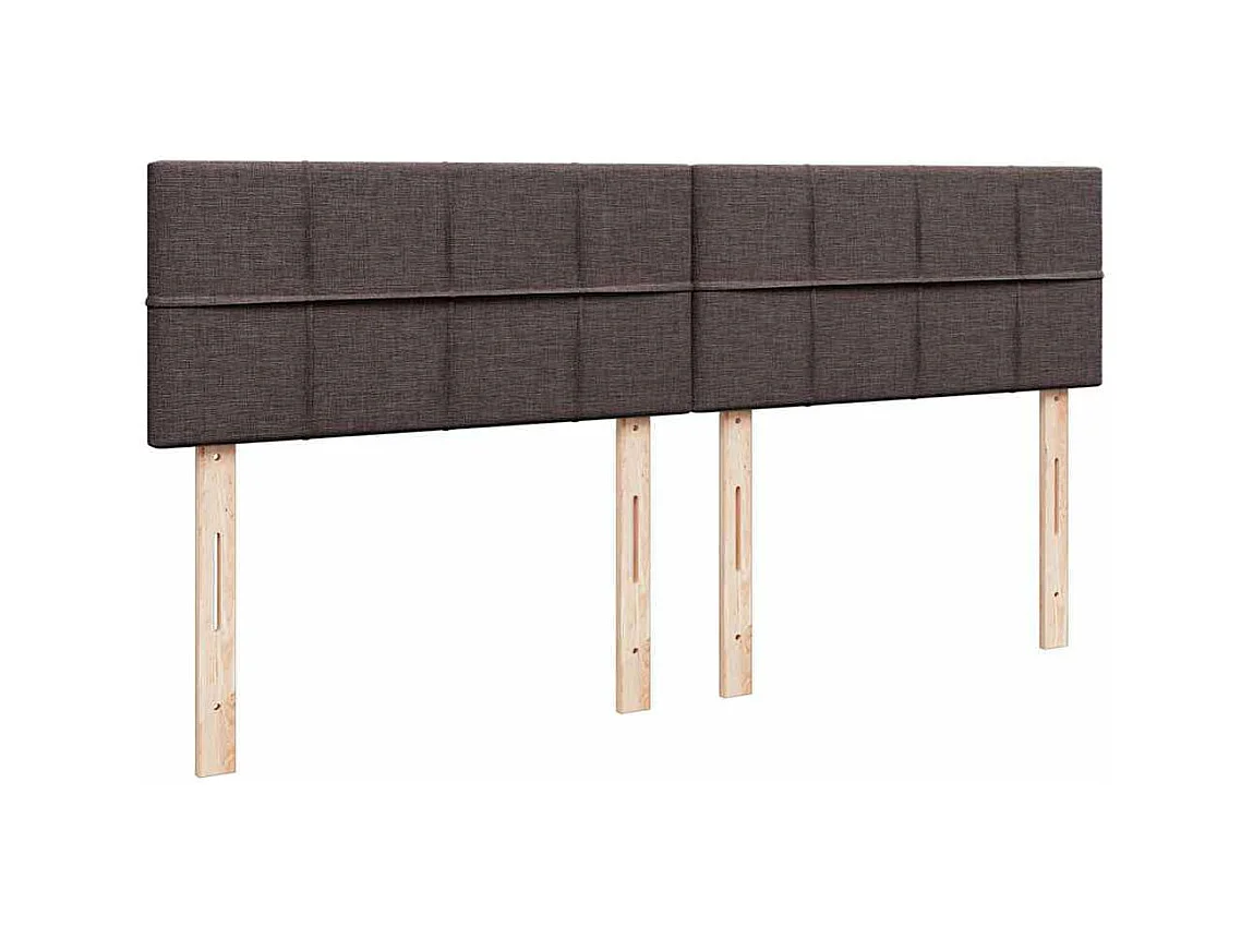 Ottoman bed met matrassen en LED's 180x200cm stof donkerbruin