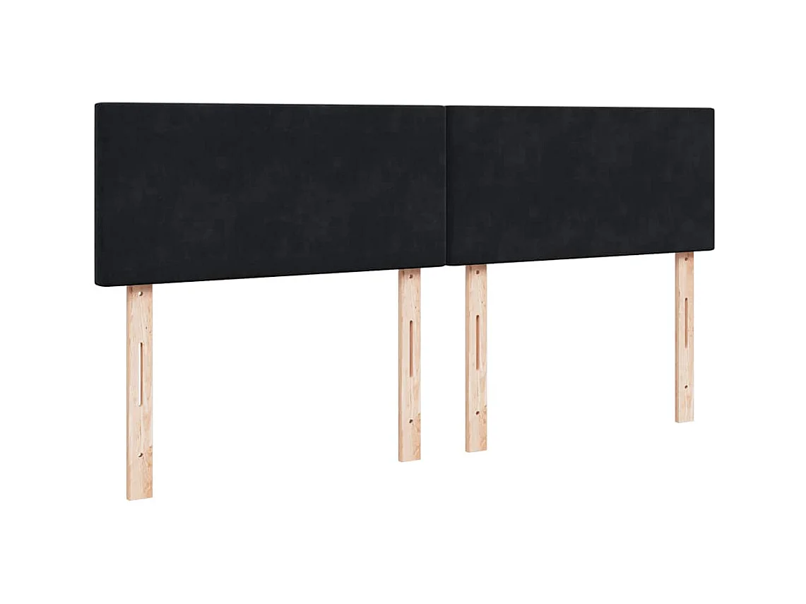 Cadre de lit ottoman avec matelas noir 160x200 cm velours