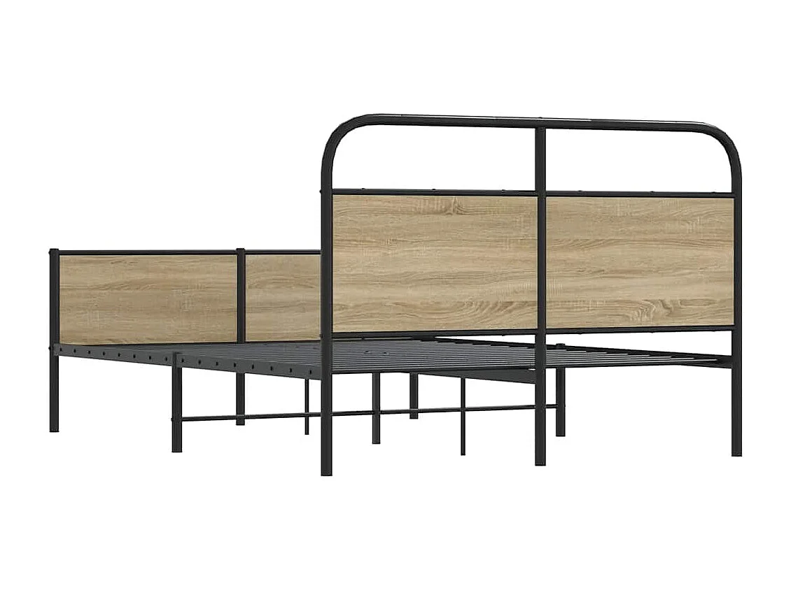 Cadre de lit sans matelas 120x190 cm cm chêne sonoma